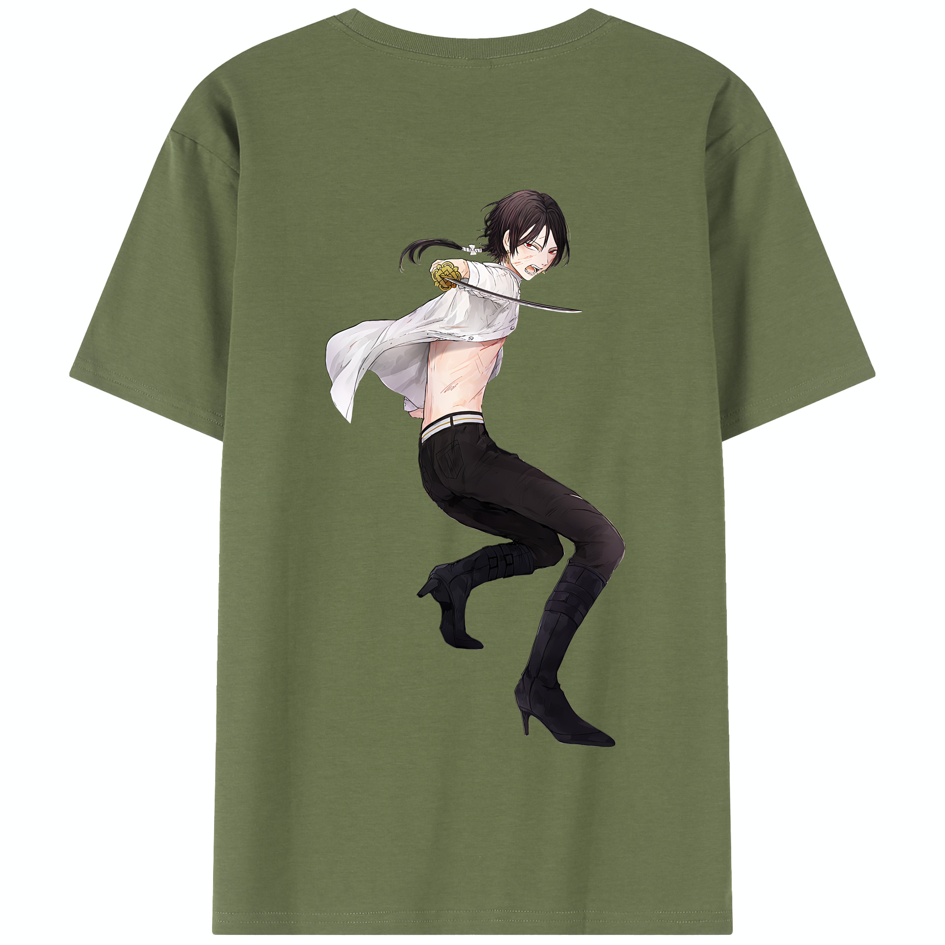 （画像用） 刀剣乱舞 Touken Ranbu 綿100％半袖Tシャツ（背面プリント）